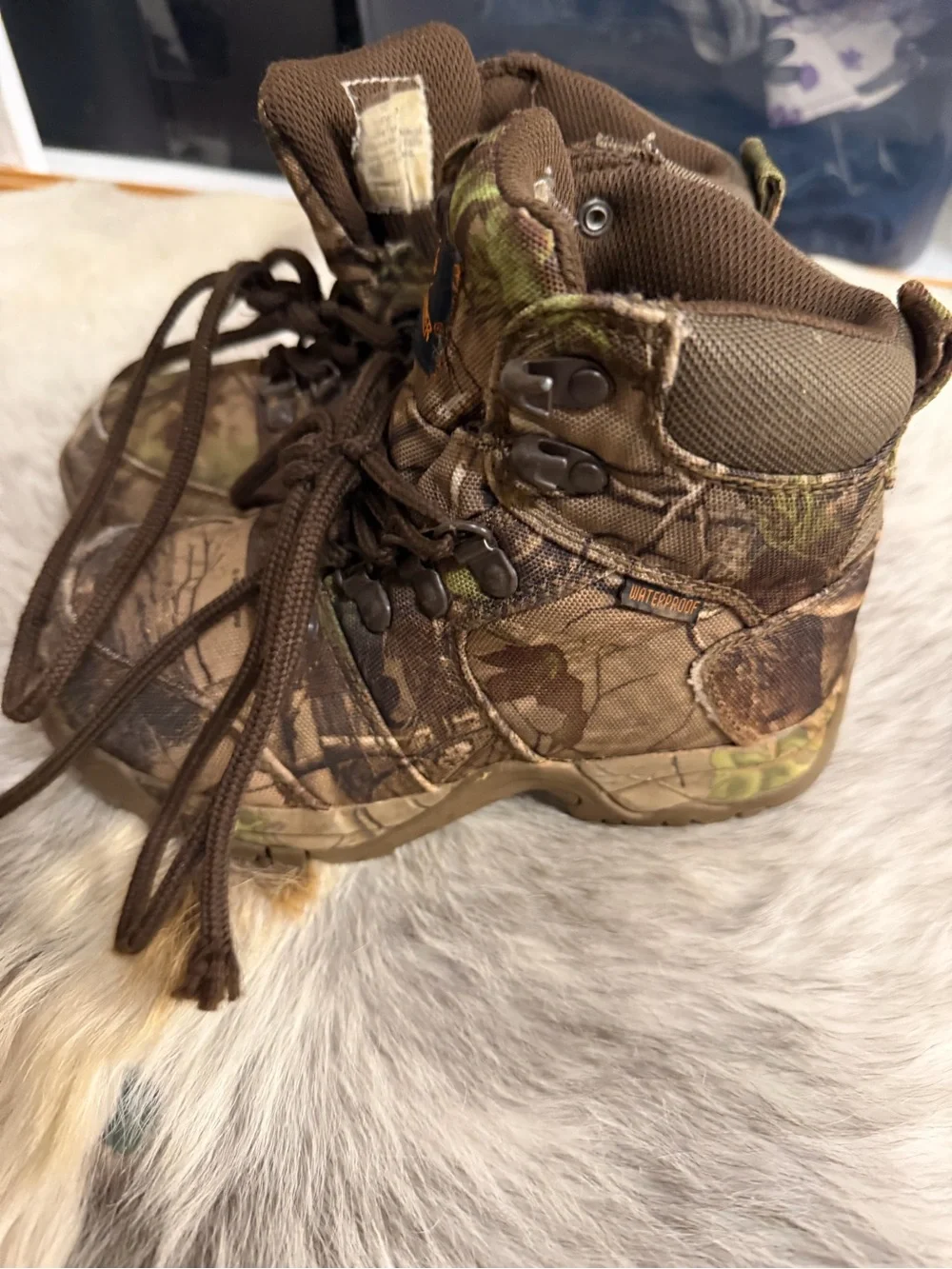Game Winner Kids' Camo Hiking Boots - Brown/Green
